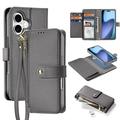 Husă portofel din piele cu husa magnetica iPhone 17 Dux Ducis Lawa - gri