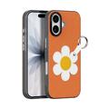 Husă cu inel pentru degete / curea pentru mână iPhone 17 Dux Ducis Luvy - Portocaliu / Margaretă