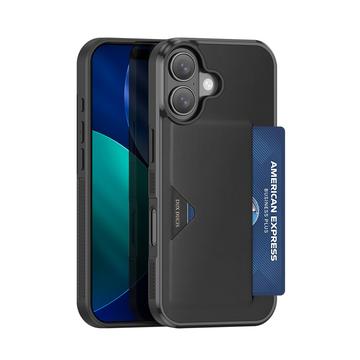 Husă iPhone 17 Dux Ducis Pocard cu suport pentru carduri - negru