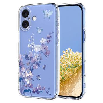 iPhone 17 Husă TPU cu model floral - Violet
