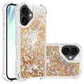 Husă TPU iPhone 17 Glitter Quicksand - Inimi de aur