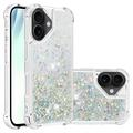 Husă TPU iPhone 17 Glitter Quicksand - Inimi de Argint