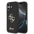 Husă iPhone 17 - Guess Fixed Glitter 4G Metal Logo - Negru
