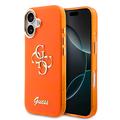 Husă iPhone 17 Guess IML 4G Script Metal Logo - portocaliu
