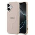 Husă Hibrid iPhone 17 - Guess Saffiano - Compatibil MagSafe - Roz