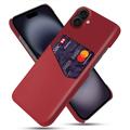 Husă cu Buzunar Card iPhone 17 - KSQ - Roșu