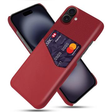 Husă cu Buzunar Card iPhone 17 - KSQ - Roșu