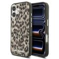 Husă iPhone 17 Karl Lagerfeld IML Leopard - compatibilă cu MagSafe - maro