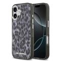 Husă iPhone 17 Karl Lagerfeld IML Leopard - Compatibilă cu MagSafe - Gri
