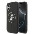 Husă MagSafe din silicon lichid iPhone 17 Karl Lagerfeld Karl and Choupette