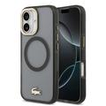 Husă Hybrid iPhone 17 Lacoste Frosted Finish Gold Logo - compatibilă cu MagSafe - Negru