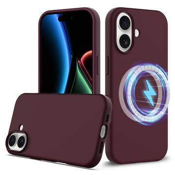 Husă Silicon Liquid iPhone 17 - Compatibila MagSafe - Roșu Vin