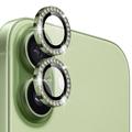 Set de protecții pentru lentila camerei cu cristale iPhone 17 Northjo - Verde