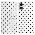 iPhone 17 Carcasă de portofel cu Model cu buline - alb
