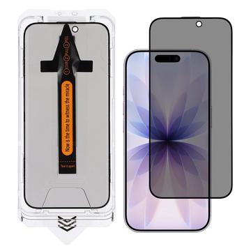 Protector de ecran din sticlă temperată pentru iPhone 17 Privacy cu instrument de instalare - 9H - Black Edge