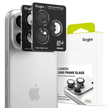Geam Protecție Obiectiv Camera Sticlă Temperată iPhone 17 Pro/17 Pro Max - Ringke - 2 Buc. - Negru