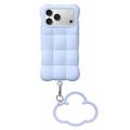 Husă din silicon iPhone 17 Pro/18 Pro Cloud Puffer - Albastru deschis