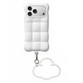 Husă din silicon iPhone 17 Pro/18 Pro Cloud Puffer - Alb