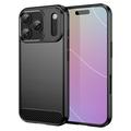 Husă TPU Brushed iPhone 17 Pro - Fibră de Carbon