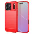 Husă TPU Brushed iPhone 17 Pro - Fibră de Carbon