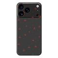 Husă TPU cu model de cireșe iPhone 17 Pro - Negru