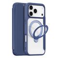 Husă cu rabat magnetic iPhone 17 Pro Dux Ducis Skin X Pro - Albastru