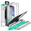 Protecție de ecran din sticlă călită iPhone 17 Pro ESR UltraFit - 9H, 0.3mm - Margine neagră