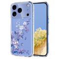 iPhone 17 Pro Husă TPU cu model floral - Violet
