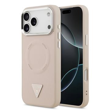 Husă iPhone 17 Pro Guess Triangle Logo - compatibil MagSafe - roz