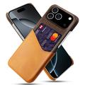 Husă cu Buzunar Card iPhone 17 Pro - KSQ - Portocaliu