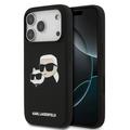 Husă MagSafe din silicon lichid iPhone 17 Pro Karl Lagerfeld Double Heads