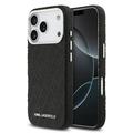 Husă MagSafe iPhone 17 Pro Karl Lagerfeld Grained Repeated Logo - Negru