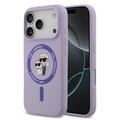 Husă MagSafe din silicon lichid iPhone 17 Pro Karl Lagerfeld Karl and Choupette - Violet