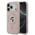 Husă MagSafe din silicon lichid iPhone 17 Pro Karl Lagerfeld Karl and Choupette - Roz