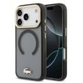 Husă Hybrid iPhone 17 Pro Lacoste Frosted Finish Gold Logo - compatibilă cu MagSafe - negru