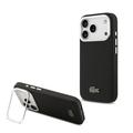 Husă pentru suportul camerei iPhone 17 Pro Lacoste Iconic Petit Pique - Compatibil MagSafe - Negru