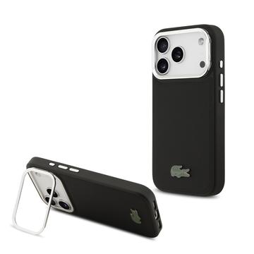 Husă pentru suportul camerei iPhone 17 Pro Lacoste Iconic Petit Pique - Compatibil MagSafe - Negru