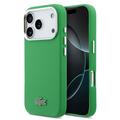 Husă iPhone 17 Pro Lacoste Iconic Petit Pique Metal Logo - Compatibilă cu MagSafe - Verde