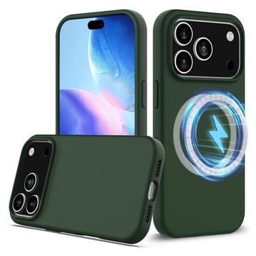 Husă Silicon Liquid  iPhone 17 Pro - Compatibila MagSafe - Verde Închis