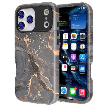 Husă hibridă din marmură de lux iPhone 17 Pro