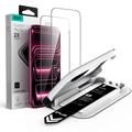 Protecție de ecran din sticlă călită iPhone 17 Pro Max/18 Pro Max ESR UltraFit - 9H, 0.3mm - Margine neagră