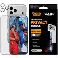 iPhone 17 Pro Max/18 Pro Max PanzerGlass Care Flagship 3-in-1 Pachet de confidențialitate - Transparent