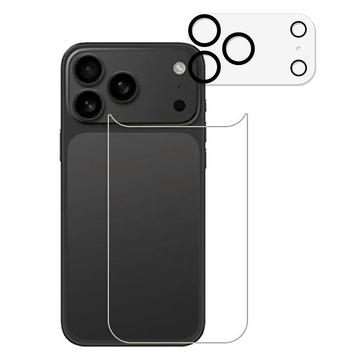 iPhone 17 Pro Max 2-in-1 Set de protecție din sticlă temperată pentru capacul din spate și obiectivul camerei foto - transparent