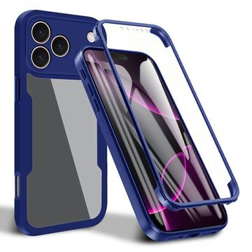 Husă iPhone 17 Pro Max - 360 Protection - Albastru / Clar