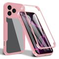 Husă iPhone 17 Pro Max - 360 Protection - Roz / Clar