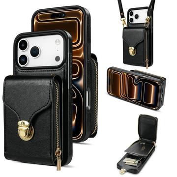 Husă iPhone 17 Pro Max All-in-One cu portofel și curea
