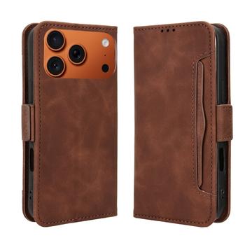 Husă portofel pentru card iPhone 17 Pro Max - maro