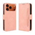 Husă portofel pentru card iPhone 17 Pro Max - Roz