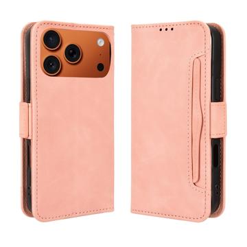 Husă portofel pentru card iPhone 17 Pro Max - Roz