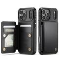 iPhone 17 Pro Max Caseme C22 Case RFID Card Wallet - Negru